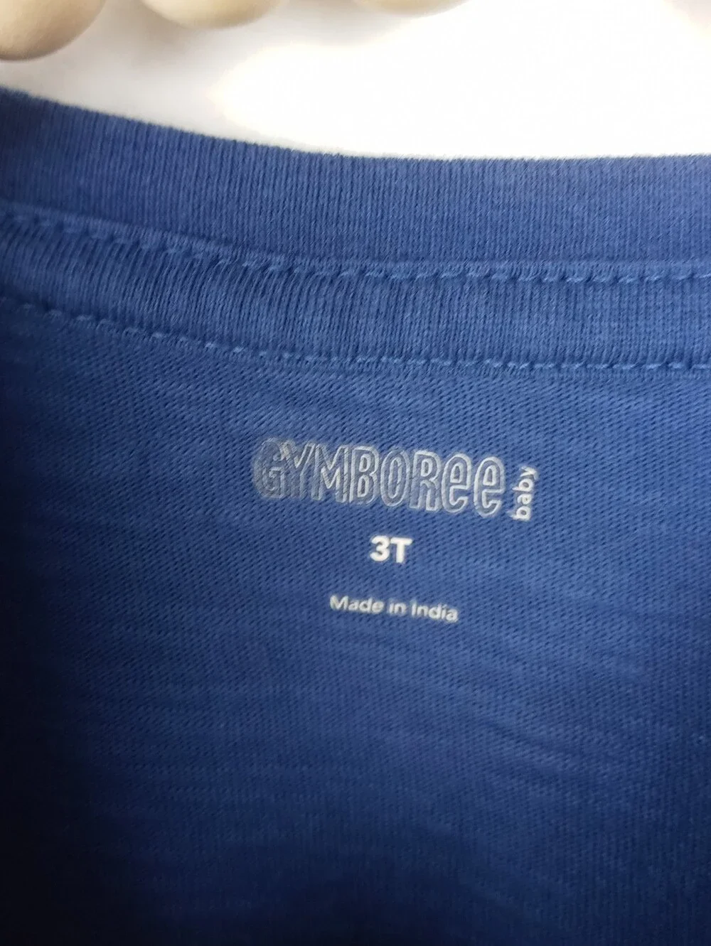 Gymboree boys 3T blue with ombre rainbow rebel design tshirt vintage looking
